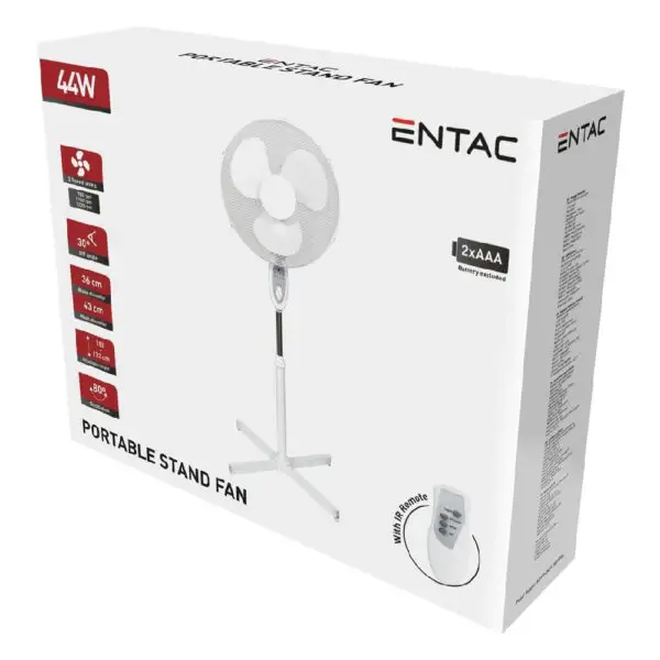 Ventilator cu picior 44W cu telecomandă și pulsare EPSF-44W-RC - imagine 2