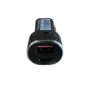 Stecher auto dual 1 x USB, 1 x Type C negru