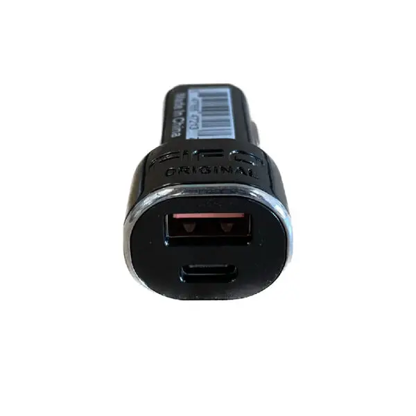Stecher auto dual 1 x USB, 1 x Type C negru