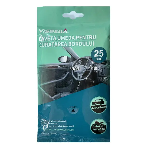 Servetele umede de bord 25 buc/set