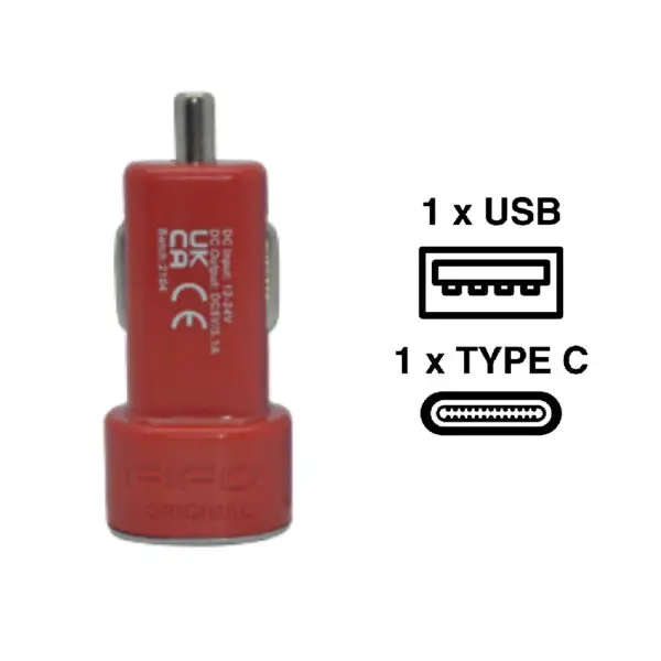 Stecher auto dual energy Type C rosu