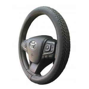 Husa volan auto neagra 37-43 cm