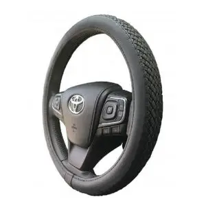 Husa volan auto neagra 37-43 cm
