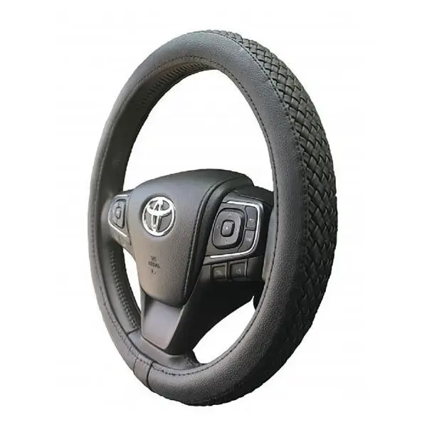Husa volan auto neagra 37-43 cm