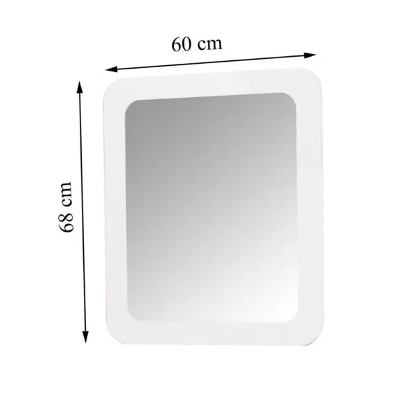 Oglinda de baie alba seria 080 - 60 cm - imagine 2