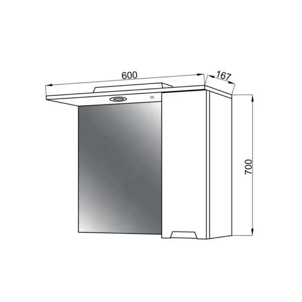Oglinda baie Estel Z-1 60 cm - imagine 3