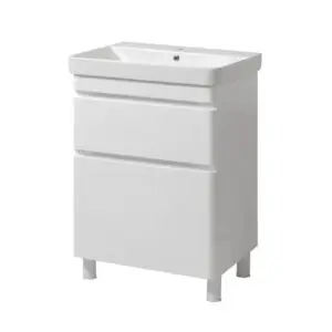 Mobilier de baie alb lucios Vivace 60 cm + lavoar