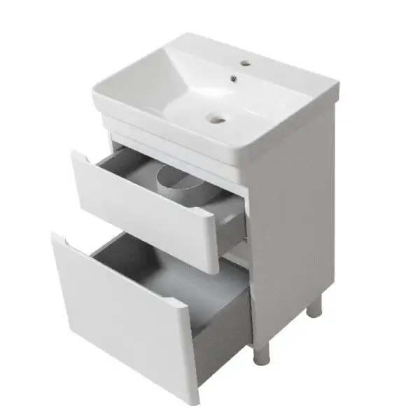 Mobilier de baie alb lucios Vivace 60 cm + lavoar - imagine 2