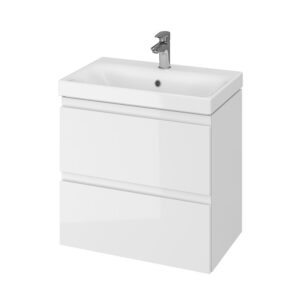 Set mobilier de baie alb 60 cm Moduo slim