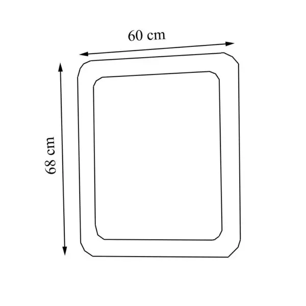 Oglinda de baie neagra seria 080 - 60 cm - imagine 2