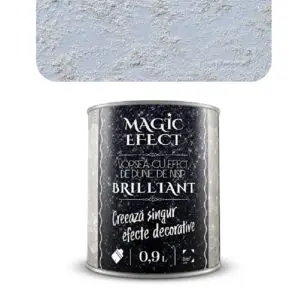 Vopsea decorativa Magic Efect Brilliant 0.9 L C01 - alb perlat cu efect de dune cu glitter