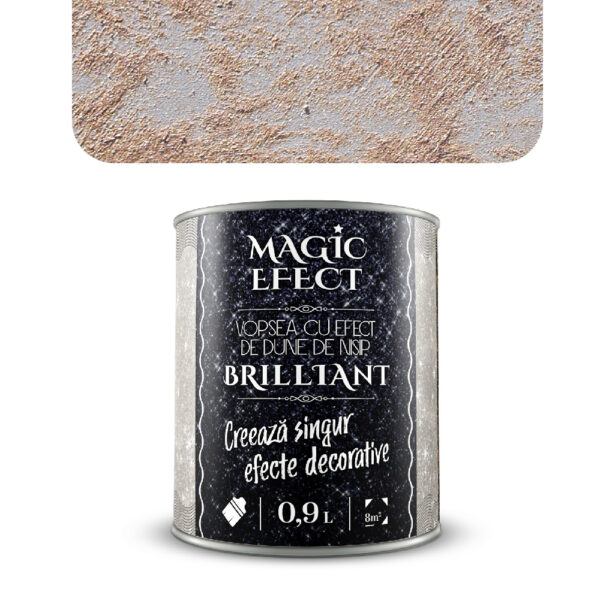 Vopsea decorativa Magic Efect Brilliant 0.9 L C03 - roz coral cu efect de dune cu glitter