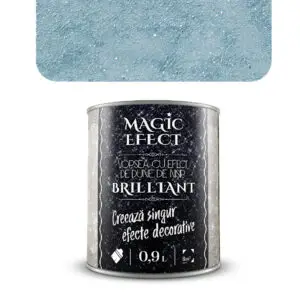 Vopsea decorativa Magic Efect Brilliant 0.9 L C09 - albastru menta cu efect de dune cu glitter