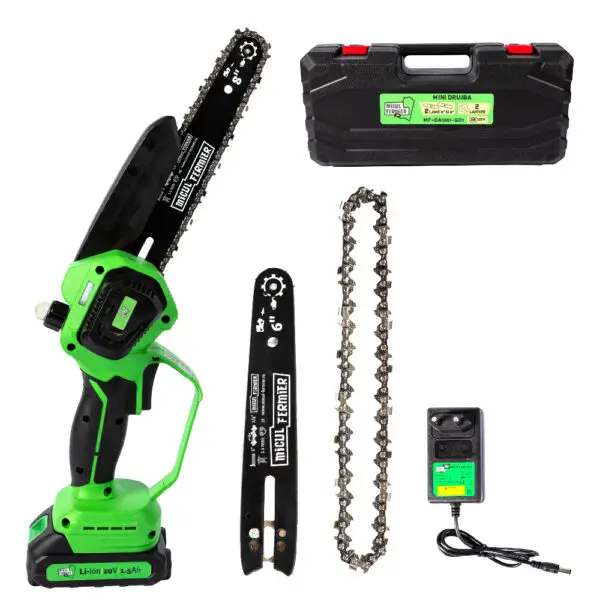 Mini drujba 20V cu doua lame 6'' si 8'' doua lanturi MF-DA1001-G01