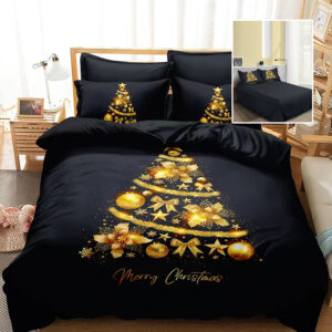 Lenjerie de pat finet 3D Craciun 6 piese F - Xmas 52