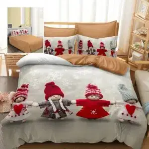 Lenjerie de pat finet 3D Craciun 6 piese F - Xmas 65