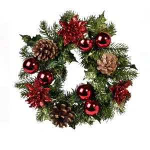 Coronita decorativa de Craciun pentru lumanare 32 cm