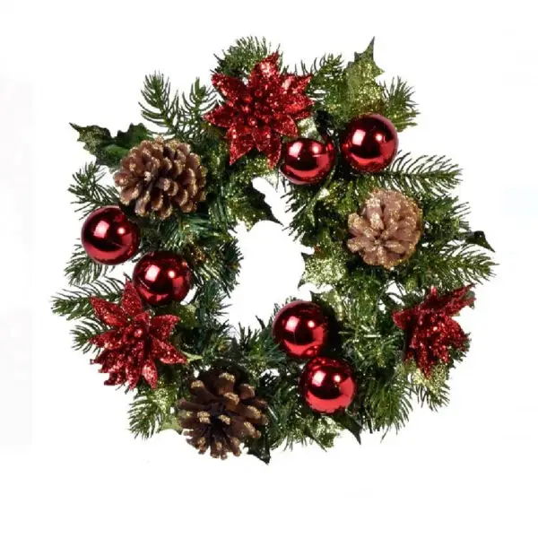 Coronita decorativa de Craciun pentru lumanare 32 cm