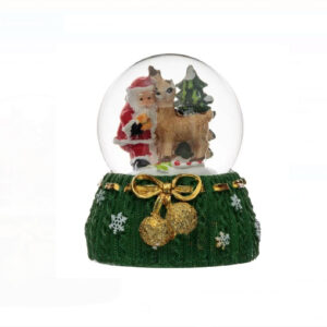 Glob lichid decorativ Mos Craciun/cerb 9 cm