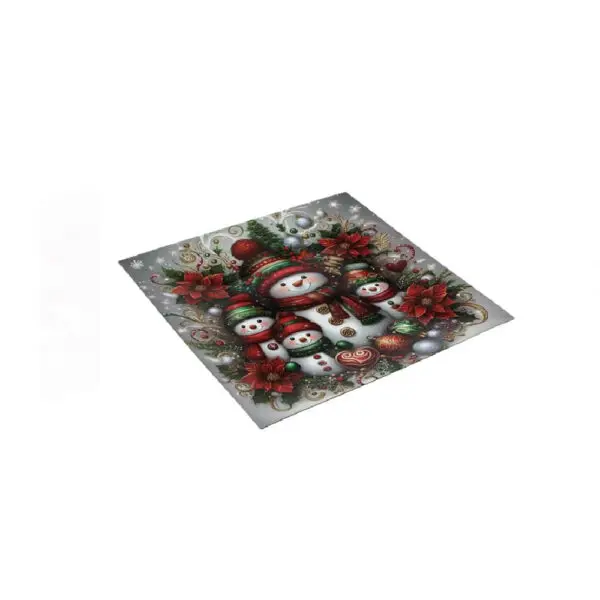 Platou decorativ de Craciun om de zapada/globuri/craciunite 30x30 cm