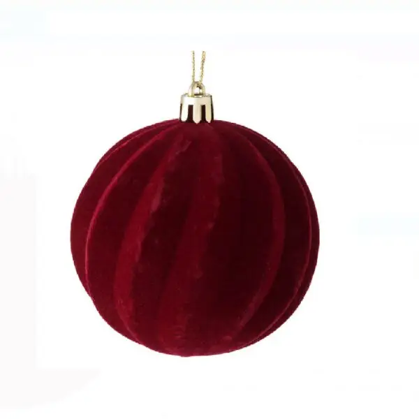 Glob catifelat bordo linii ondulate - 8 cm