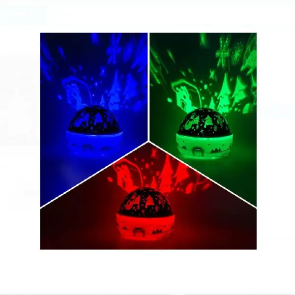 Proiector LED decorativ pentru camera model de Craciun 16.5x14 cm - imagine 2