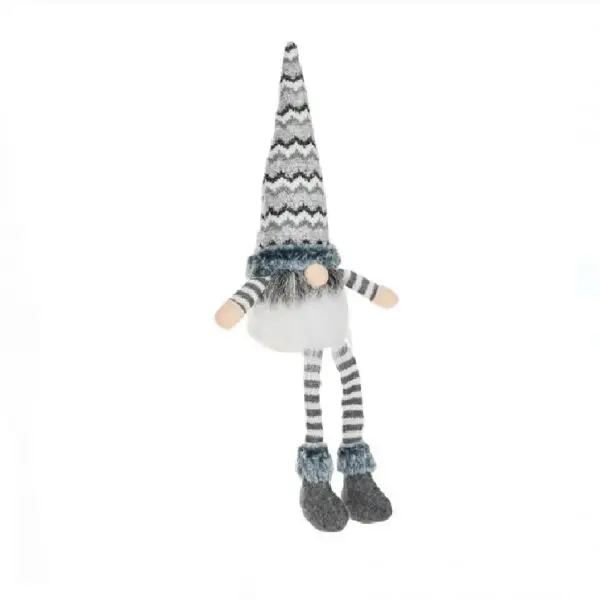 Decoratiune Craciun Gnome gri 52 cm - imagine 2