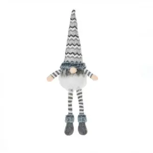 Decoratiune Craciun Gnome gri 52 cm