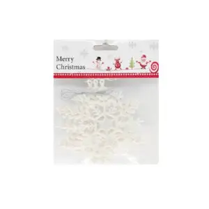 Decoratiune brad fulg - 11 cm - 3 buc /set