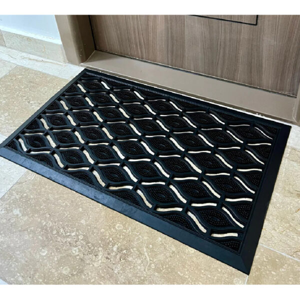 Covoras cauciuc Eye negru - 75x45 cm - imagine 2