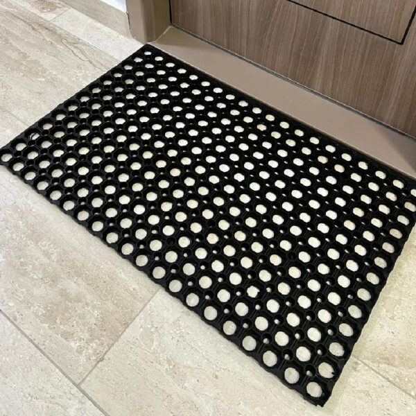 Covoras intrare cauciuc  negru Domino 80x50 cm - imagine 2