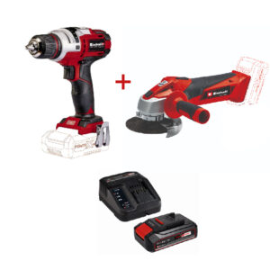 Pachet Einhell masina de gaurit / insurubat PXC TE-CD 18 Li E-Solo + Polizor unghiular fara fir PXC TC-AG 18/115 Li-Solo + PXC-Starter-Kit 2,5 Ah