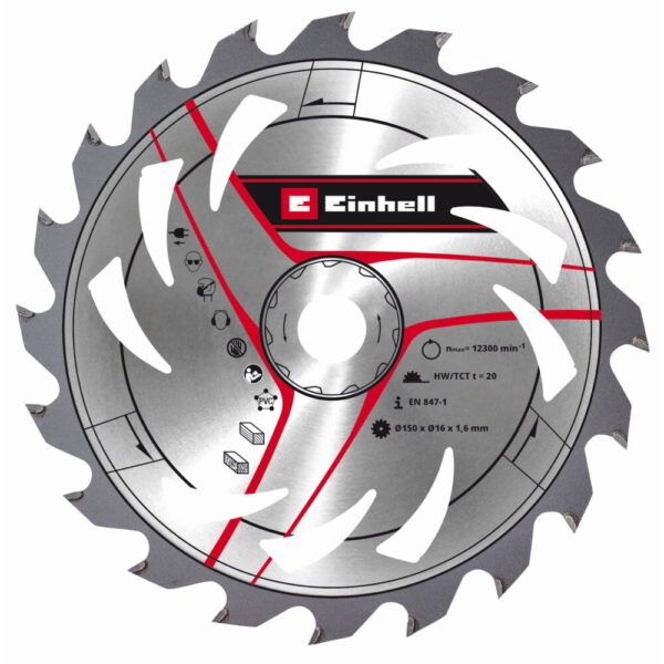 Disc circular HM 150x16 mm D20