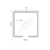 Oglinda de baie cu iluminare LED, functie dezaburire, ceas, termometru si lupa 80x80 cm - imagine 2
