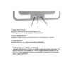 Oglinda de baie cu iluminare LED, functie dezaburire, ceas, termometru si lupa 80x80 cm - imagine 4