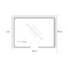 Oglinda de baie cu iluminare LED, functie dezaburire, ceas, termometru si lupa 80x60 cm - imagine 3