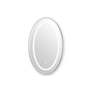 Oglinda de baie ovala sistem iluminare LED 80x50 cm Gladys