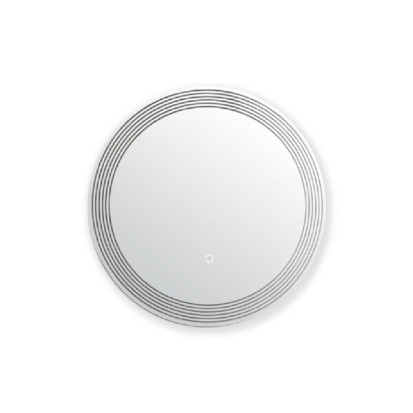 Oglinda de baie rotunda sistem iluminare LED 60x60 cm Gladys