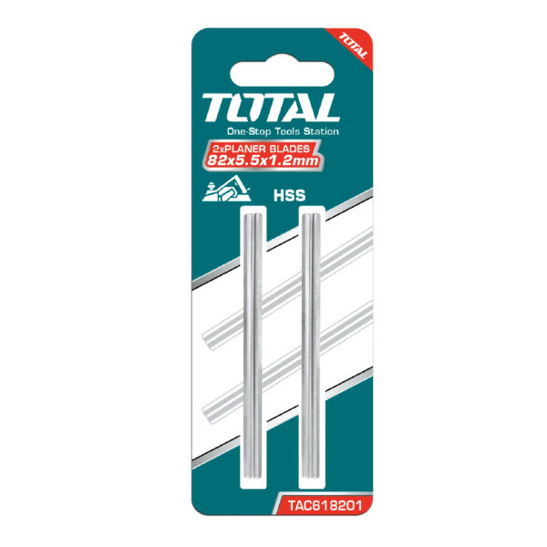 Set lame rindea electrica Total TAC618201 - HSS - 82x5.5x1.2mm - 2 buc