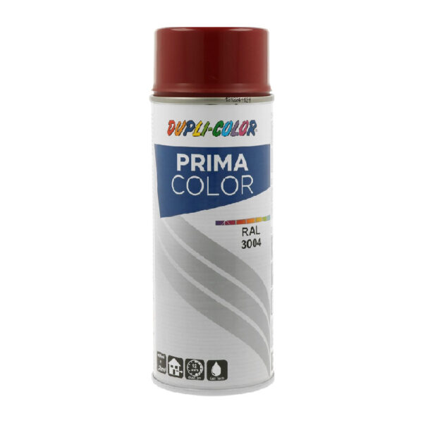 Vopsea spray acrilică Prima Color RAL3004 roșu purpuriu, 400ml