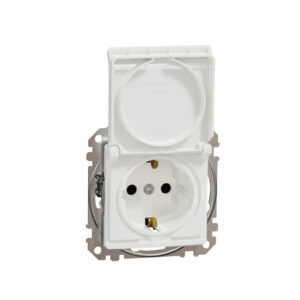 Priza 2P+E cu obturatoare si capac alb SCH-SDD111023