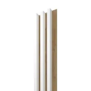 Riflaj / panou Linea slim 3 alb / stejar