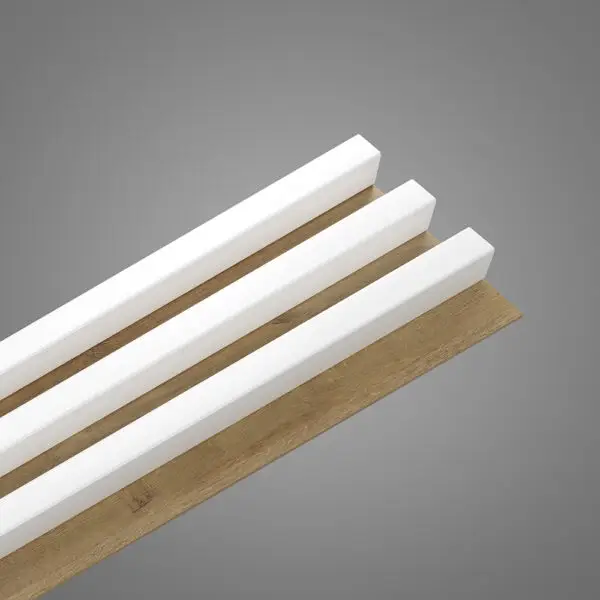 Riflaj / panou Linea slim 3 alb / stejar - imagine 3