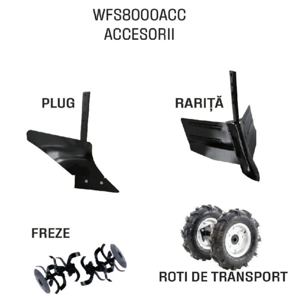 Motocultor Imperio cu accesorii (plug, rarita, roti de transport 4,00X8) - imagine 2