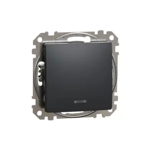 Intrerupator antracit cu indicator luminos rosu 10AX