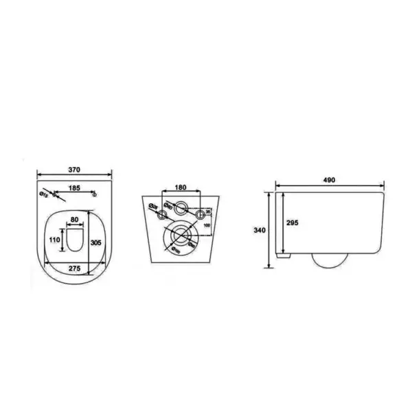 Vas WC suspendat cu capac B-2211 - imagine 2