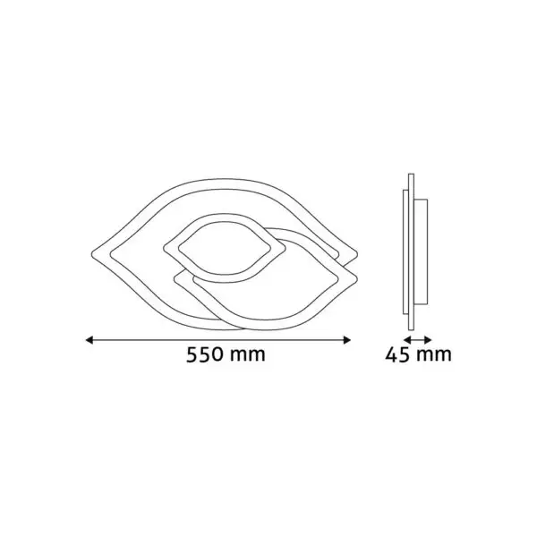 Plafoniera 65W RF Design Levy LED ADO3S-LEV-2.4 G - imagine 3