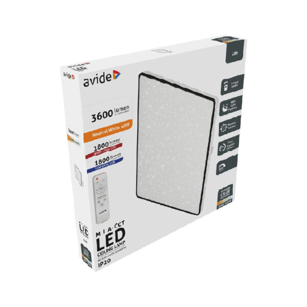 Plafoniera LED 48W 420*50 mm cu telecomanda Mia-CCT - imagine 2