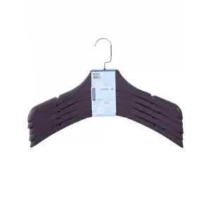 Set 5 buc umerașe pentru haine 45x8 cm (maro închis)