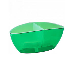 Ghiveci "Orhidee" oval cu insert 32x14 cm. (verde transparent)